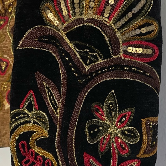 Vintage Dress Barn Luxury Floral Sequins Embroidered Blazer Jacket - Picture 2 of 8